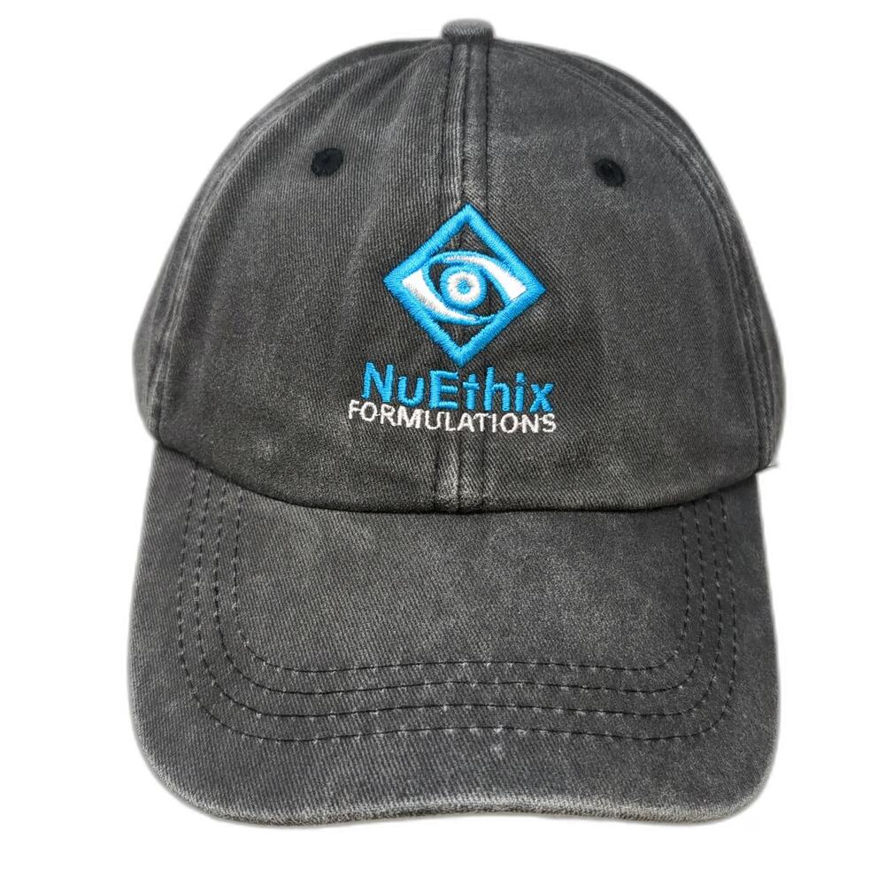 Hit NuEthix Formulations Logo Gray Baseball Cap Hat One Size Slideback Cotton